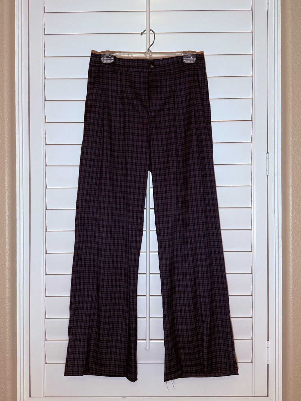 Women’s Plaid Wide-Leg Trousers